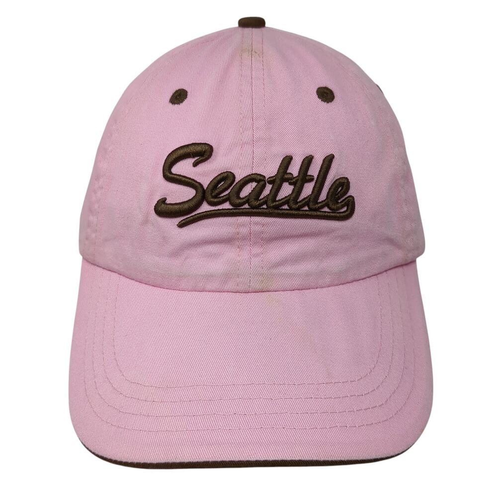 Seattle Slideback Hat Pink One Size Adjustable Embroidered Outdoor Polar